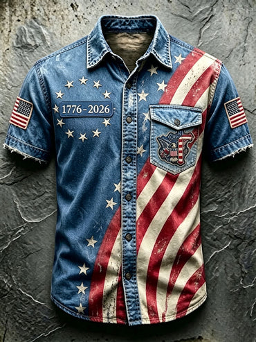 Men'S 250Th Anniversary National Faith Print Shirt