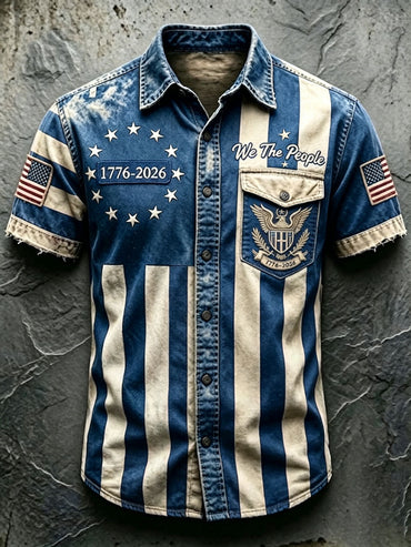 Men'S 250Th Anniversary National Print Shirt