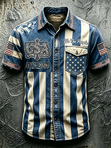Men'S 250Th Anniversary National Faith Print Shirt