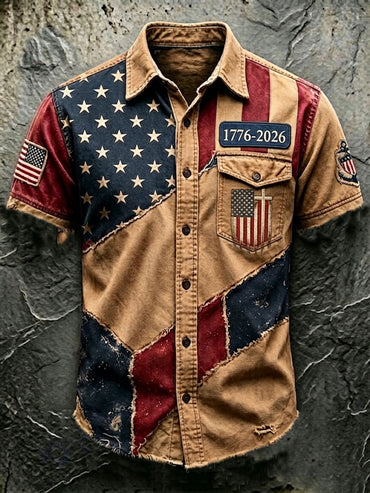 Men'S 250Th Anniversary National Print Shirt