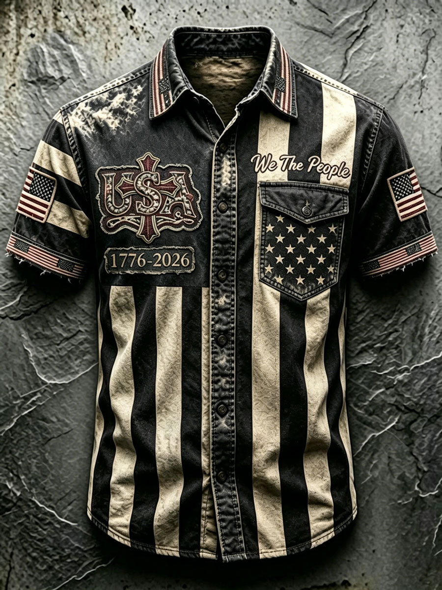 Men'S 250Th Anniversary National Faith Print Shirt