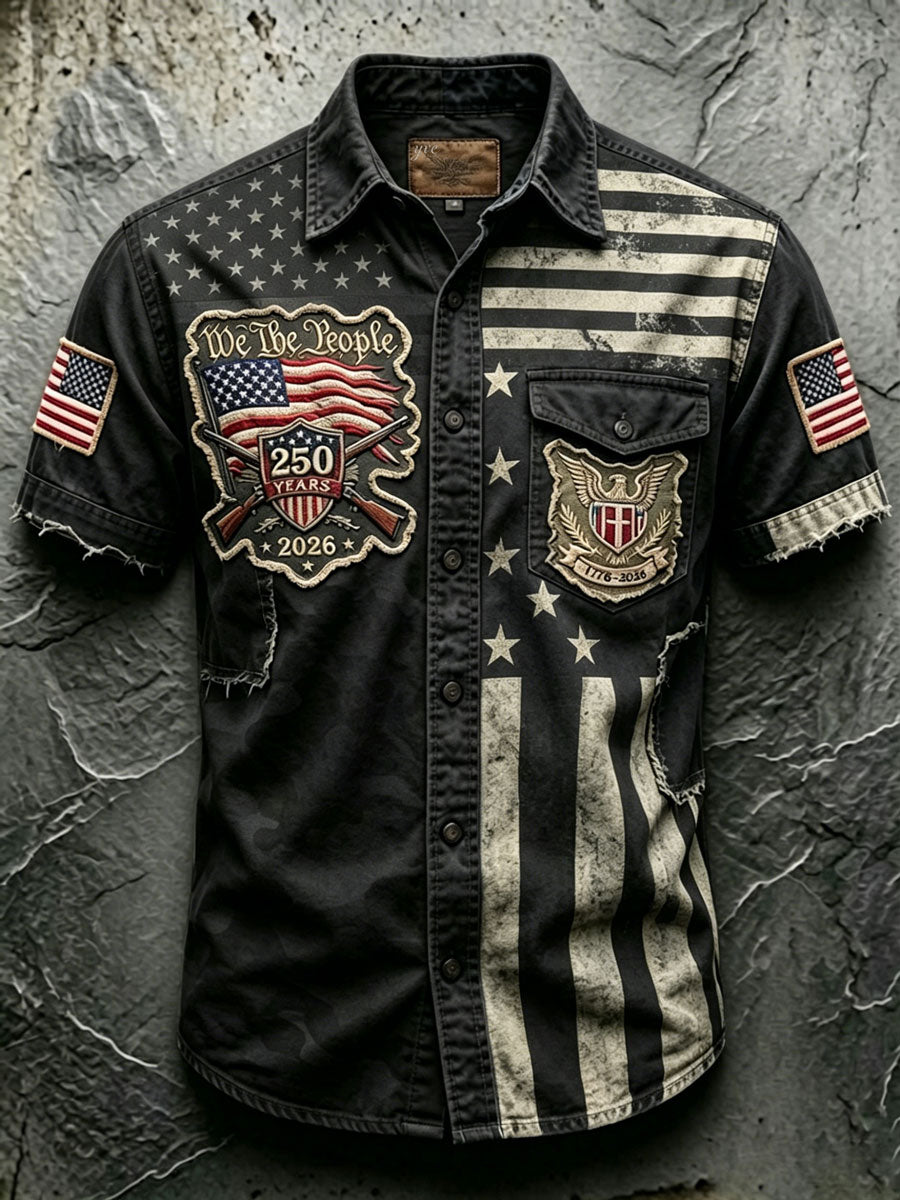 Men'S 250Th Anniversary National Faith Print Shirt