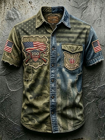 Men'S 250Th Anniversary National Faith Print Shirt