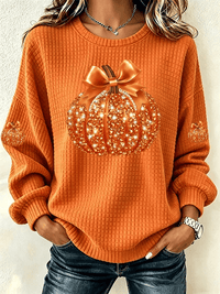 Women'S Casual Pumpkin Autumn Top