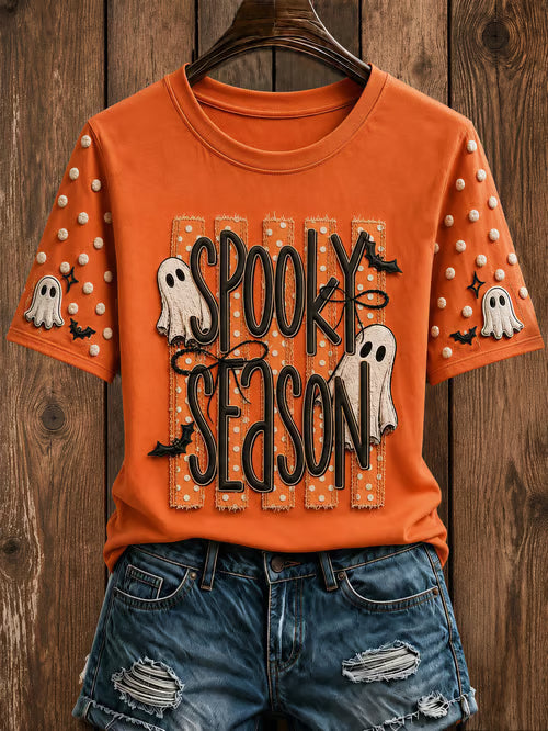Women's Fall Funny Casual Graphic Print T-Shirt
