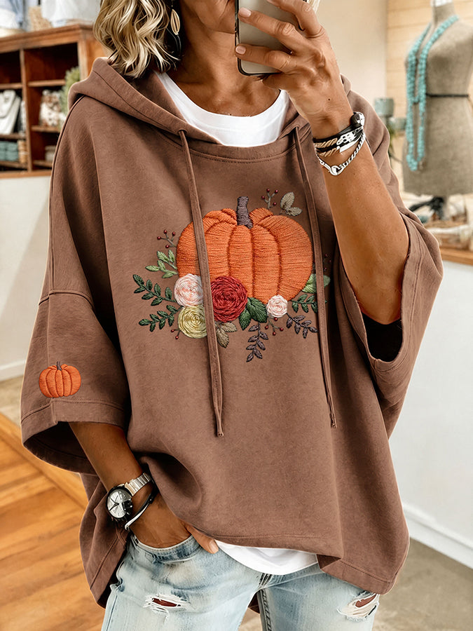 Women'S Casual Plaid Color Blocking Design Print Hoodie