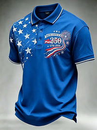 Men's 250th Independence Day Commemorative "Land Of The Free" Printed Top