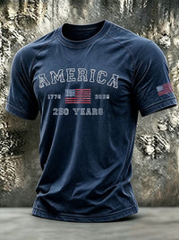 Men's Retro Print Short-Sleeve T-Shirt