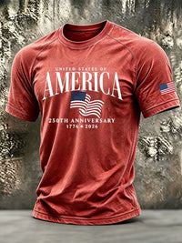 Men's Retro Print Short-Sleeve T-Shirt