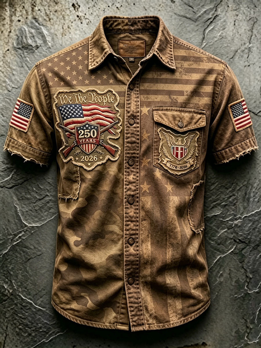 Men'S 250Th Anniversary National Faith Print  Shirt